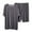 Gray, variant on Soft Comfortable Ice Silk Short Sleeve 2-Piece Set, Couple's Summer Ice Silk Cool Feeling Lounge Sleepwear Suits