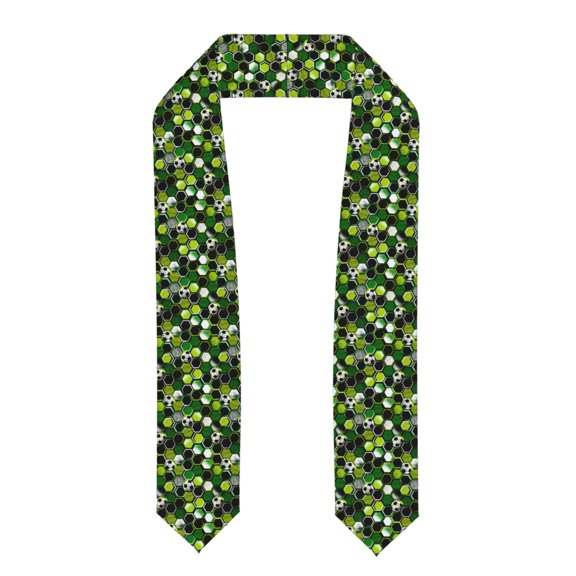 Fuzoiu Soccer1 Print Graduation Sash,Graduation Stole,Unisex Adult Graduation Stole Shawl 91" Long,for Academic Commencements Shawl-Flattened