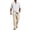 White*, variant on RUTAYY Men's Outfits Breathable Solid Color Long Sleeve Shirt with Button Pockets Comfortable Pants Yoga Casual Outdoor Wear Classic Travel Clothing Sets