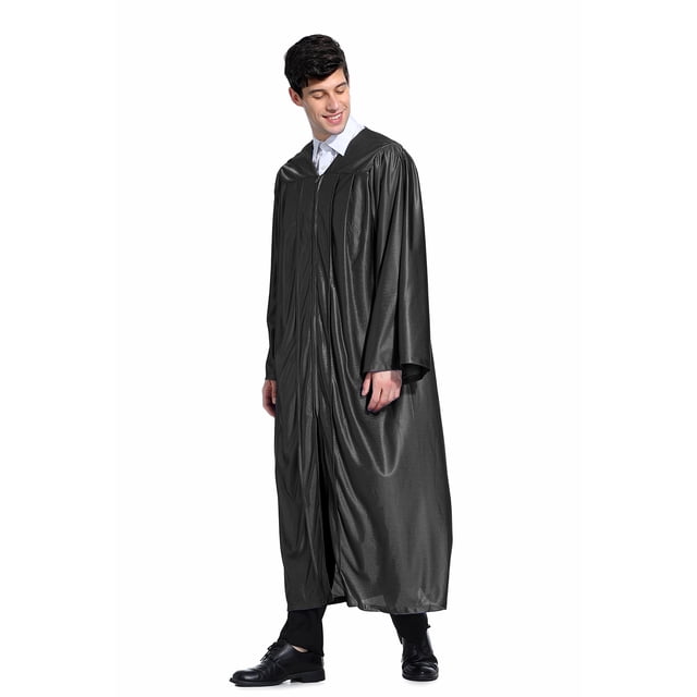 TOPTIE Robe de Collation des Grades Noire Mate Unisexe pour Choeur - Noir - 48
