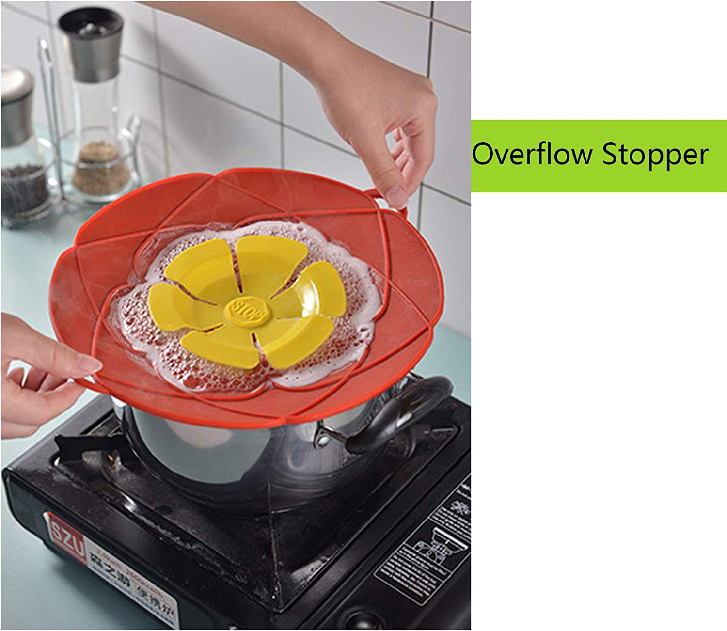 Silicone Pot Lid Spill Stopper Kitchen Cooking Accessories • Mangoms