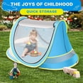thumbnail image 7 of Baby Beach Tent with Baby Hat, Pop Up Toddler Travel Bed with Sun Hat for Boys or Girls, Sun Shade for Toddler Camping, Infant Portable Sun Shade, Summer Beach Baby, 7 of 7