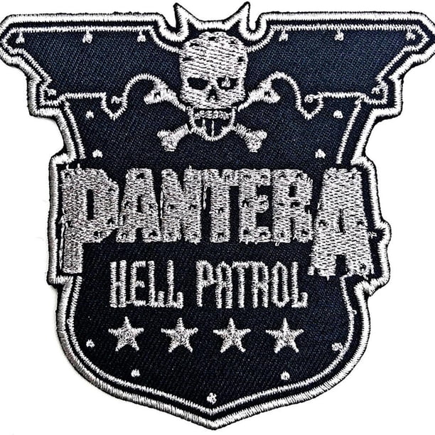 Pantera - Parches Termoadhesivos Hell Patrol (Negro, Blanco)
