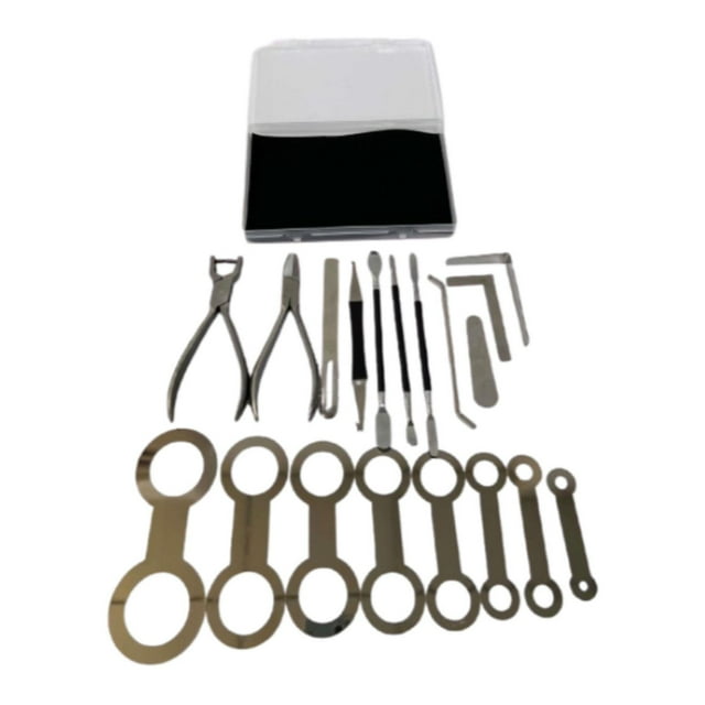 Juego de 19 herramientas de reparación para saxofón, nivelador de almohadillas, kit de herramientas manuales resistentes para reparación y ajuste de l