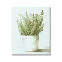 Stupell Industries Traditional Green Plant Leaves Emerging Herbal Botanicals Painting Gallery Wrapped Canvas Print Wall Art, Design by Dogwood Portfolio