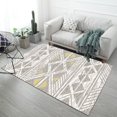 thumbnail image 1 of Alfombra estampada rectangular de estilo nórdico simple y moderno, alfombra para mesa de café para gatear para niños, alfombra de sala de estar de extensión completa, 1 of 6