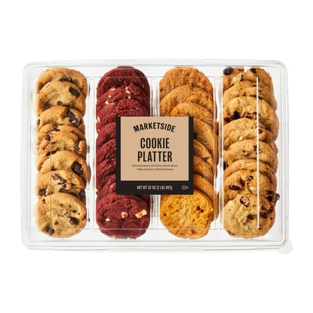 Marketside Holiday Baked Cookie Platter, 32 oz, 32 Count