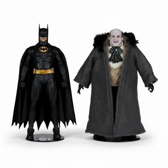 McFarlane Toys - Batman Returns the Movie: Batman and Penguin 7-Inch Action Figures Bundle (2-Items)