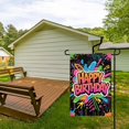 thumbnail image 4 of Happy Birthday Garden Flag 12x18 Double Sided Small Burlap Yard Banner Outdoor Birthday Party Decoration Yard Sign, 4 of 7