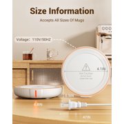 SWEETFULL Large Candle Warmer Plate, Coffee Cup Mug Warmer for Desk, Electric Mug Heater and Cup Warmer for Beverages, Milk, Tea & Coffee, Candle Melter, Ideal Coffee Accessories Gifts