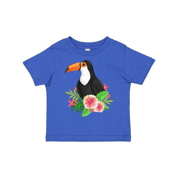 Inktastic Toucan with Hawaiian Flowers Boys or Girls Toddler T-Shirt