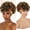 F, variant on Twist curly topper headband hair extensions, short hair wig suitable for festivals, parties and other occasions