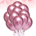 thumbnail image 3 of Globos gruesos de látex de 10 pulgadas, suministros de adornos de fiesta de Color metálico (rosa), 50 Uds., 3 of 8
