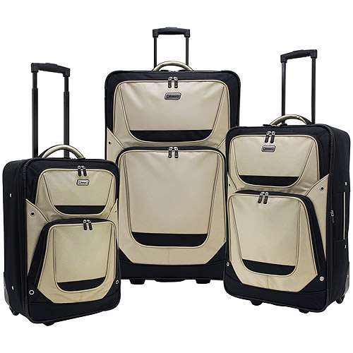 Coleman New Ridgeline 3Piece Rugged Luggage Set, Khaki