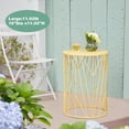 thumbnail image 6 of Y&M Indoor Outdoor Chic Metal Round End Table, Flower Yelow (Set of 3), 6 of 6