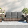 thumbnail image 2 of Outdoor Chair Cushion Set, Thickened 24 x 24 x 5 Inch Patio Furniture Cushions, Waterproof & Fade Resistant Outdoor Seat Cushions with Ties for Chair Sofa Couch (Dark Gray), 2 of 18