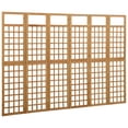 thumbnail image 2 of vidaXL 6-Panel Room Divider/Trellis Solid Fir Wood 242.5x180 cm, 2 of 4
