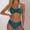 Dark Green, variant on HUAXUN Womens Bikini Swimsuits V Neck Cross Twist Front Swimsuit Bikini Adjustable Spaghetti Straps Bathing Suit 2 Piece Swimsuit for Women