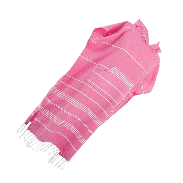 Toalla Surf Poncho Matsuzay con capucha rosa