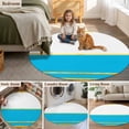 thumbnail image 6 of Gold Line Round Area Rugs 3 ft, Blue Color Block Rectangular Geometric Modern Washable Small Area Rug with Non-Slip Sturdy Edge Binding Round Front Door Mat Floor Carpet for Entryway, 6 of 9