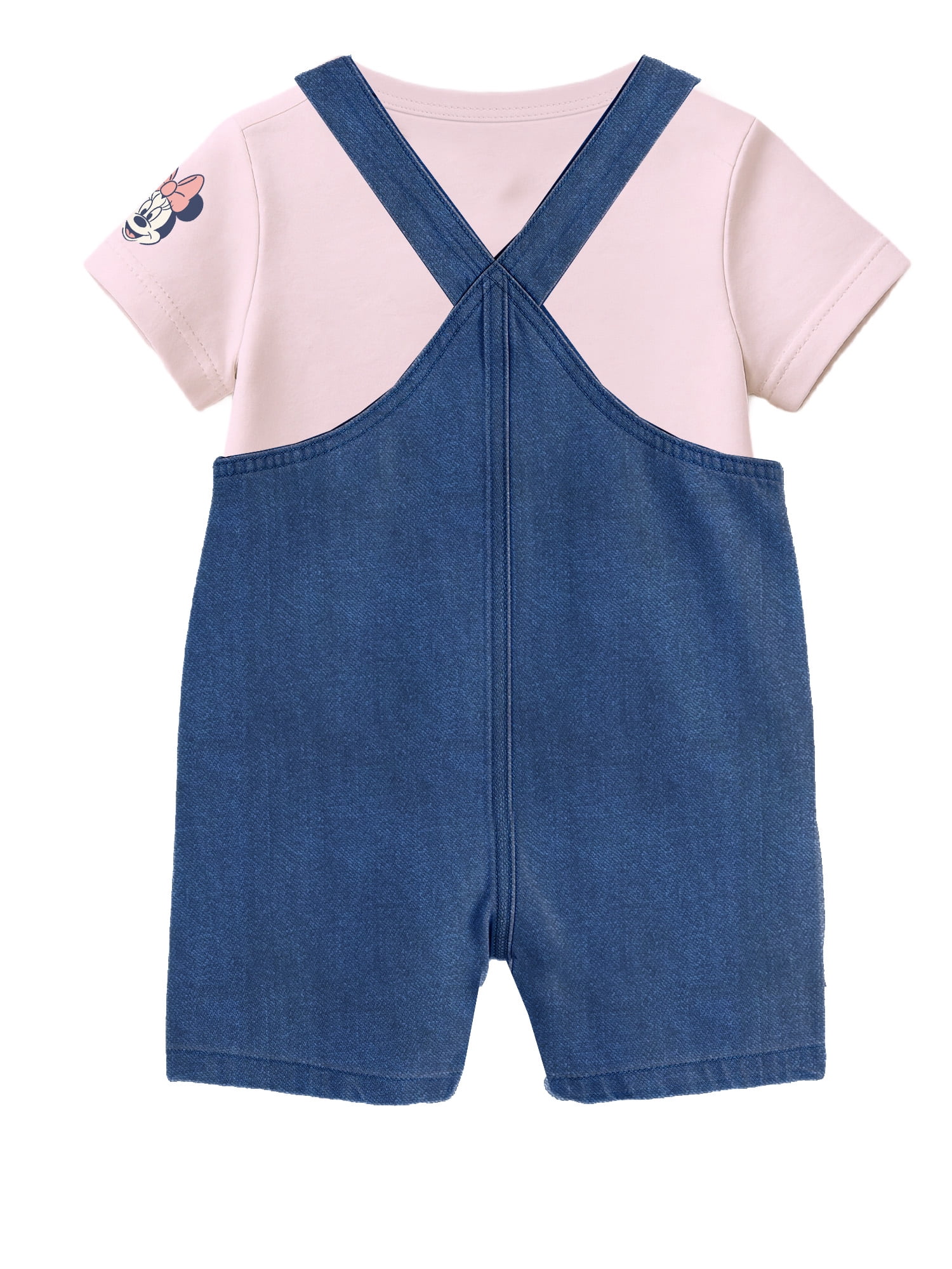 Minnie Mouse Baby Girl 2 Piece Shortall Set, Sizes 0-24 Months