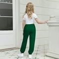 thumbnail image 5 of Sweatpants for Girls Fashion Elastic Waisted Casual Cuffed Sports Pants with Pockets Girls Clothing Size 3-14, 5 of 7