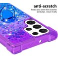 thumbnail image 7 of Glitter Case for Samsung Galaxy S23 Ultra (Not S23, Bling Sparkle Colorful Gradient Quicksand Waterfall Soft TPU Liquid Case Cover with Ring Stand for Samsung S23 Ultra LSJB-Purple Blue, 7 of 7