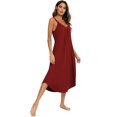 thumbnail image 5 of Nightgown Womens Sleeveless Sleepwear V Neck Racerback Sleep Dress, 5 of 6