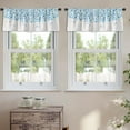 thumbnail image 2 of LALILO Kitchen Curtain Valance Classic Antique Mosaic Medieval Rod Pocket Window Curtain 52"x 18" Set of 2, 2 of 7
