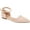 Nude, variant on Journee Womens Lana Buckle Pointed Toe Ballet Flats, Widths Available