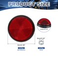 thumbnail image 2 of Round Rear Reflectors, 8 Pcs Safety Reflective Warning Reflector Plastic Universal Motorcycle Reflector with M6 Screw Mount for Car Motorcycle Trailer Bike Bicycles Dirt, Red, 2 of 7