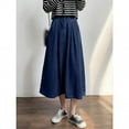 thumbnail image 5 of JGGSPWM Women's Denim Bustier Long Skirt Summer Thin A-Line Skirt Large Swing Loose Large Size Umbrella Skirt Blue XXL, 5 of 5