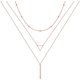 thumbnail image 2 of Collares en capas de oro para mujer, chapados en oro de 14 quilates, perlas de barra de revestimiento múltiple, disco, luna, mariposa, medallón, gargantilla ajustable en capas delicadas, 2 of 2