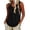 Black, variant on Women Crew Neck Sleeveless Solid Blouse with Wide Cutting for Comfortable Daily Summer Casual Wear