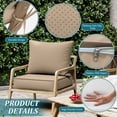 thumbnail image 3 of Kimunuk 4 Pack Outdoor Deep Seat Cushion Set, 24" x 24" x 6.5" Patio Furniture Chair Cushions Replacement for Sofa Couch, Sand, 3 of 6