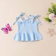 thumbnail image 5 of Toddler Baby Girl Outfits Solid Summer Clothes Sleeveless Camisole Linen Pants Set Baby Summer Outfits Kaprioy Toddler Girl Clothes 6 9 12 18 24 Months 2T 3T 4T 5T, 5 of 5