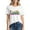 A1122 White, variant on Xdegoge Women's Soft Cotton T-Shirt with Rainbow Heart Print and Love Text, Loose Fit Round Neck Top Perfect for Pride Events and Daily Style