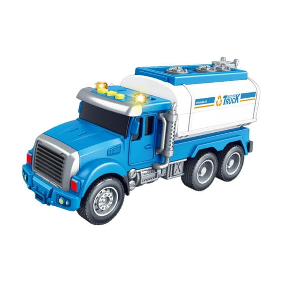 Camión accionado por fricción, juguete, coche de ingeniería, juego de detalles finos, vehículo de juego para niños de 4 a 7 años, regalos para niños azul