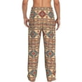 thumbnail image 3 of Picia Traditional Tribal Aztec Mens Soft Woven Cotton Elastic Waistband Sleep Pajama Pant Lounge Sleep Pant With Pockets And Drawstring-Small, 3 of 9