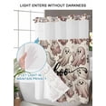 thumbnail image 4 of No Hook Cloth Fabric Shower Curtain with Snap in Liner, Ghost Halloween Waterproof Shower Curtains Set with See Through Top Window, Cute White Pink Rustic Bath Curtains Shower 54"x78", 4 of 6