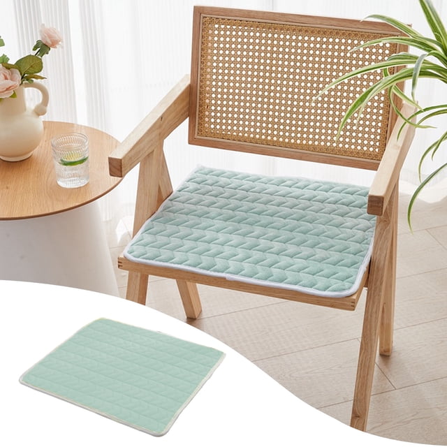 Fiudx Cojín de Asiento de Espuma Viscoelástica, Cómodo, Suave y Cómodo, Ideal para Invierno, Ideal para Sala de Estar y Tatami, Multiusos, Cómodo, 40 Cm, Verde, 1 Unidad