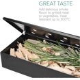 thumbnail image 4 of KAIYANG Caja para ahumar: caja para ahumar de metal resistente para asar astillas de madera en parrillas de barbacoa: ahumado de carne y pescado con tapa con bisagra, 4 of 5