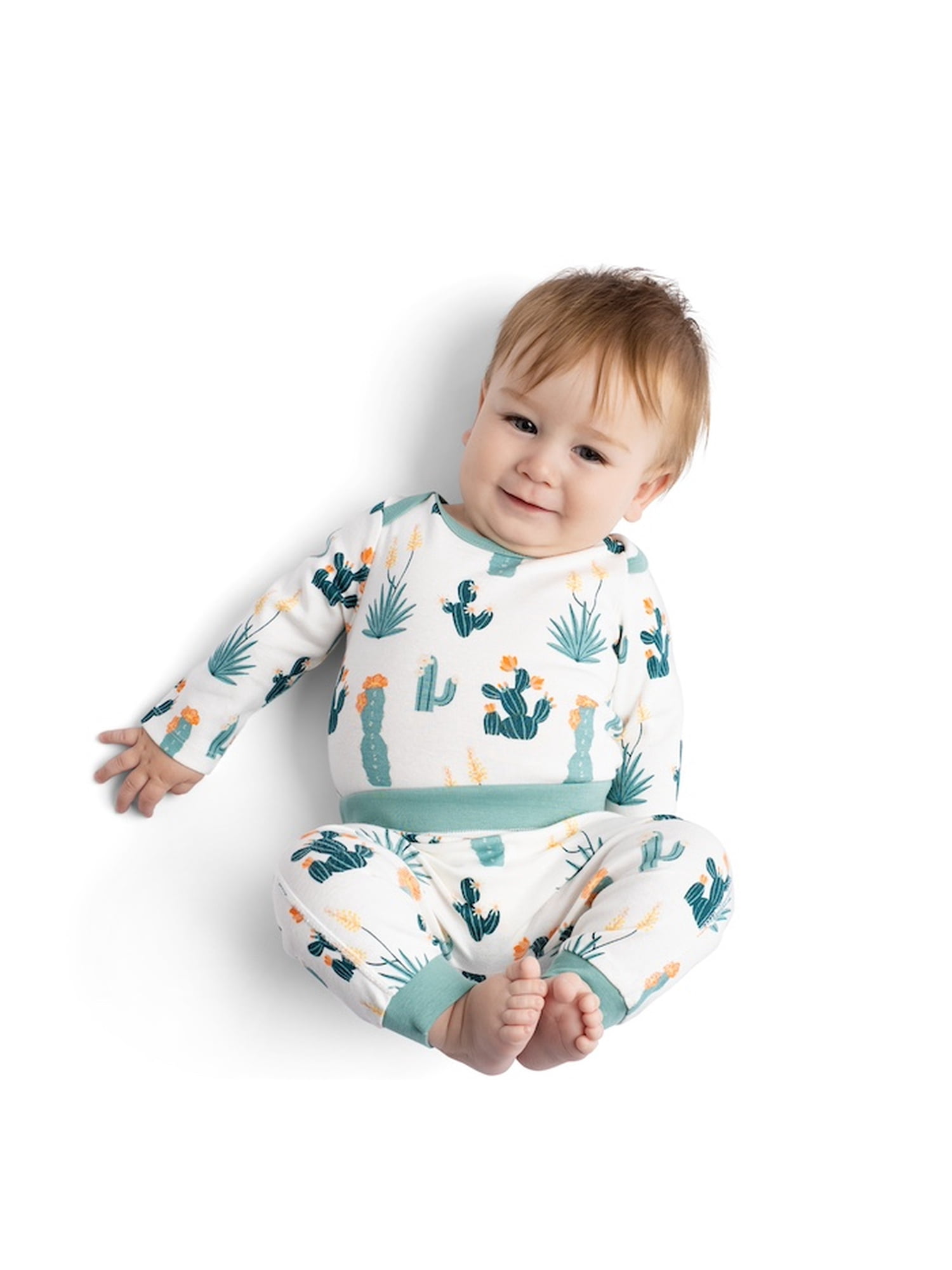 M+A by Monica + Andy Organic Cotton Gender Neutral First Moves Bodysuit + Groove Pant Set, Sizes Newborn -24 Months