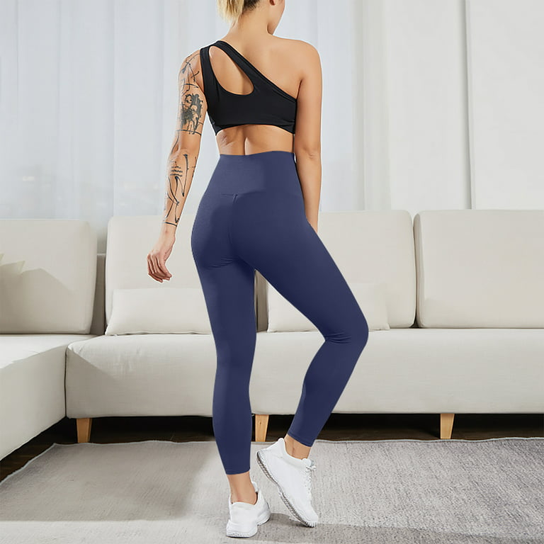 Bigersell Women Casual Pants Full Length Pants Women's High Waist Solid  Color Tight Fitness Yoga Pants Nude Hidden Yoga Pants Ladies' Straight Pants  