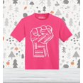 thumbnail image 2 of Shop4Ever Inspiring Black Leaders Fist Toddler's Cotton T-Shirt 5T/6T Hot Pink, 2 of 6