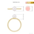 thumbnail image 4 of Angara Classic Japanese Akoya Cultured Pearl Solitaire Ring in 14K Yellow Gold for Women | June Birthstone Jewelry for Her, 4 of 7