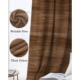 thumbnail image 6 of Brown Wooden Board Black Out Curtains 84 Inch Long for Living Room, Simple Vintage Country Wood Grain Blackout Curtain Shade Thermal Insulated Window Curtains Grommet Drapes 42"x84" 2 Panels, 6 of 8