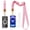Pink, variant on Vena Universal Phone Lanyard, Adjustable Crossbody Neck & Wrist Strap Phone Holder, Detachable Cell Phone Strap, Pink
