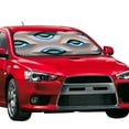 thumbnail image 2 of XMXY Car Sun Shade Windshield, Modern Blue Eyes Automotive Front Window Sun Visor for Cars SUV Trucks, Small Size, 2 of 8