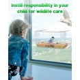 thumbnail image 7 of Window Bird Feeder with 3 Section Tray and Roof Cover, Weatherproof Outdoor Suction Cup Hanger Acrylic Plastic Bird Feeder , Clear, 7 of 7